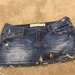 Hollister jean skirt